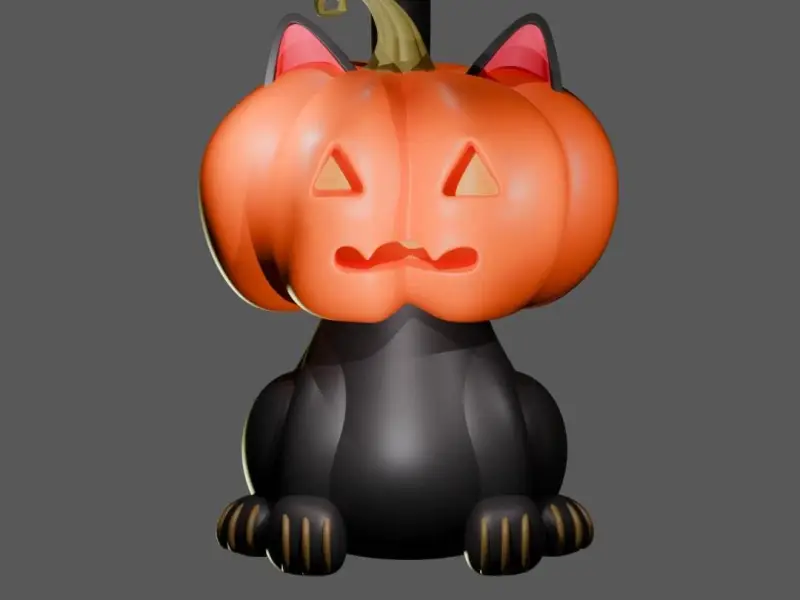 Chat-trouille d'Halloween - Pumpkincat