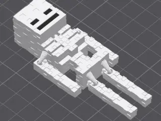 Skeleton Minecraft keychain