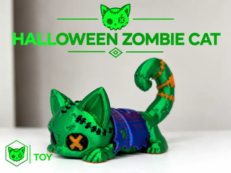 cadılar bayramı zombi kedi oyuncağı