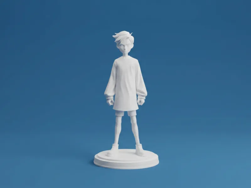 Chico Anime - Modelo 3D de Personaje Original