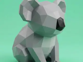 #24 | koala lowpoly