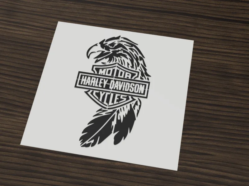 Harley-Davidson feather shield emblem