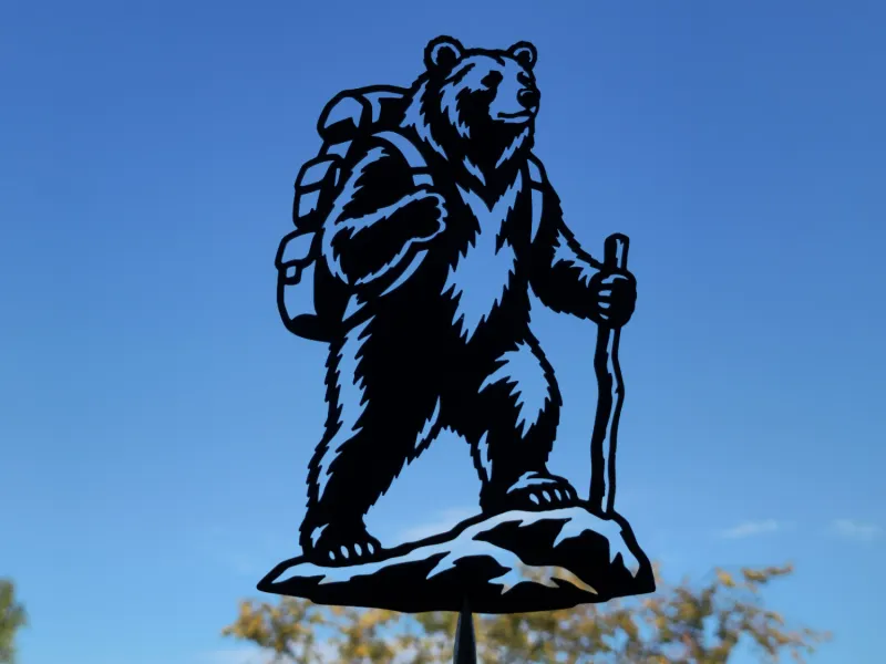 Arte da Parete Orso Escursionista con Zaino