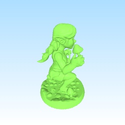 goblin young girl harvesting mushroom