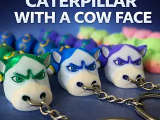 caterpillar with a cow face 牛牛虫关节玩具
