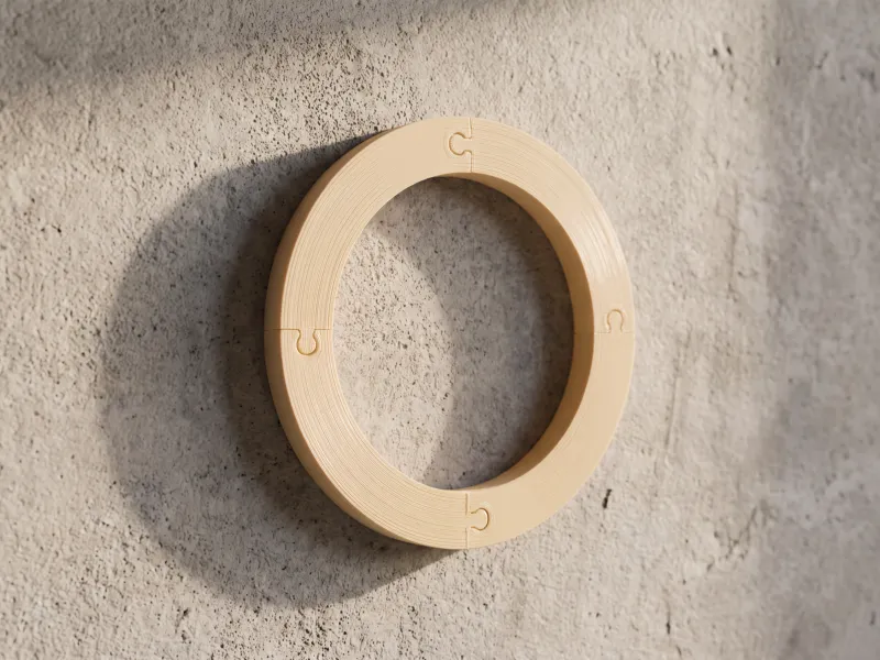 12 inch Split Ring - 3 Puzzle Pieces - Decorative Wall Piece