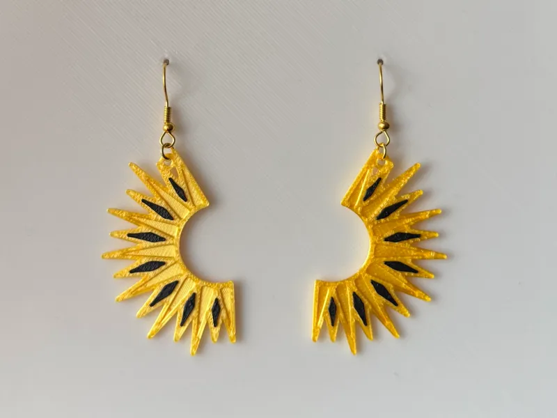 Egyptian - Earrings Sun of Ra Solar Disc Sunburst