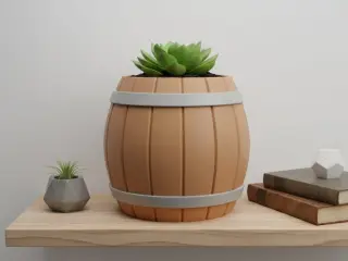 BEER BARREL PLANTER