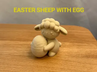 Easter Sheep with Egg