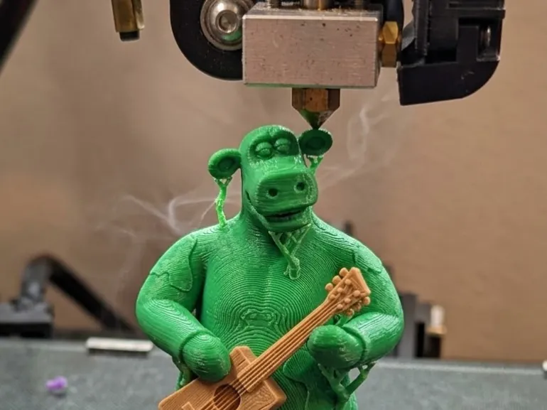 Modelo de Impressão 3D da Figura de Celeiro Ben, a Vaca, em STL