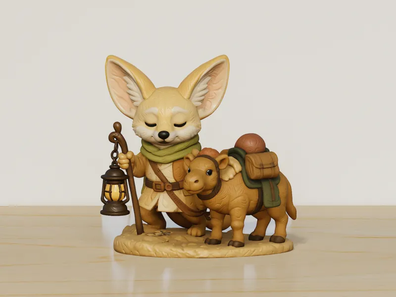 Fennec Explorer Figurine