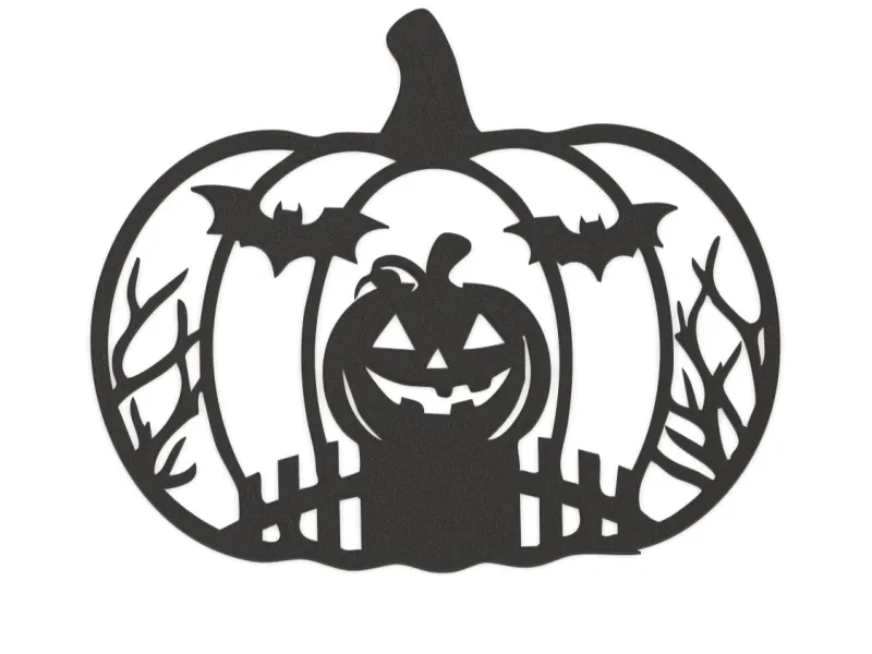 Pumpkin Jack o’ Lantern 2d Wall Art 2