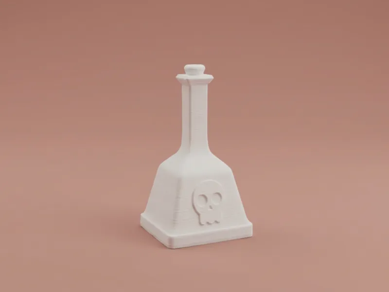 Poison Bottle with Skull – Halloween Decor