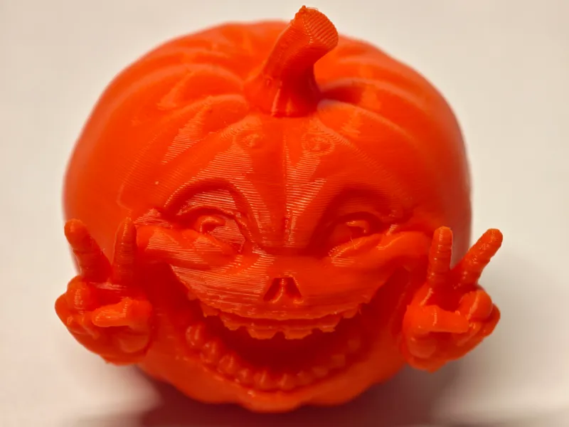 Halloween Pumpkin with V-Sign