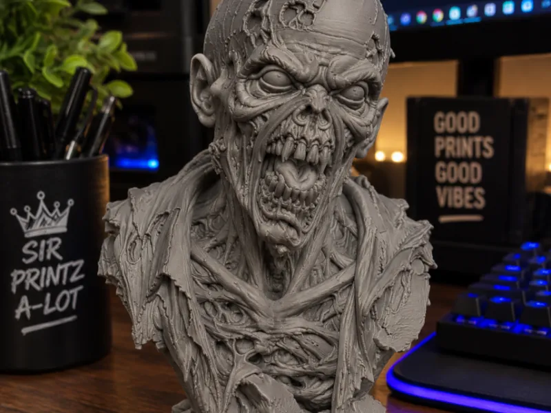 Busto de Terror Zumbi Morto-Vivo