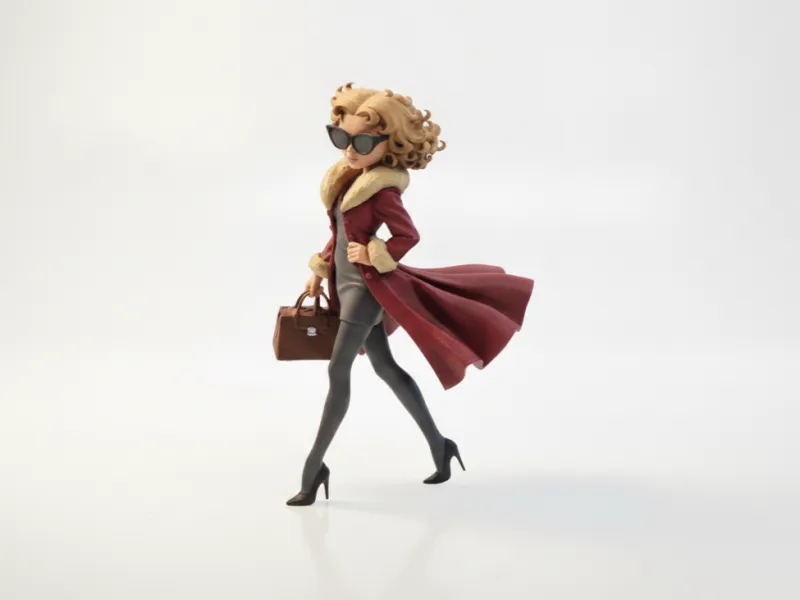 Business Lady Figurine Female Figure 3D Printable