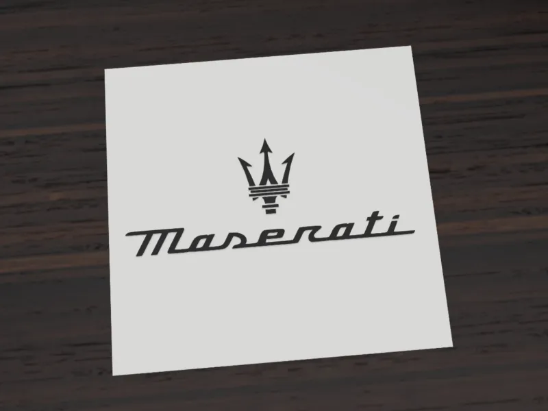 Maserati trident luxury car logo