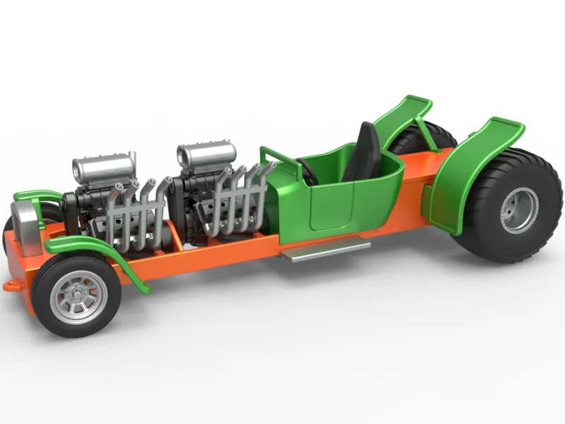 Camion de pulling 2wd Hot rod cu 2 V8 Versiunea 1 Scara 1:25