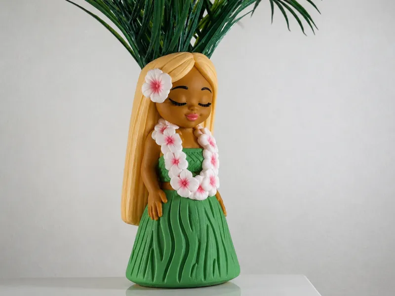 HULA ALOHA GIRL PLANTER