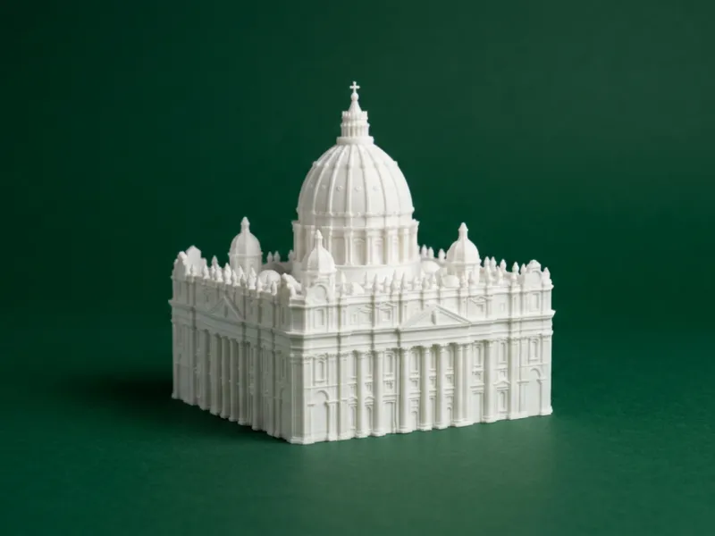 3D-model van de Sint-Pietersbasiliek