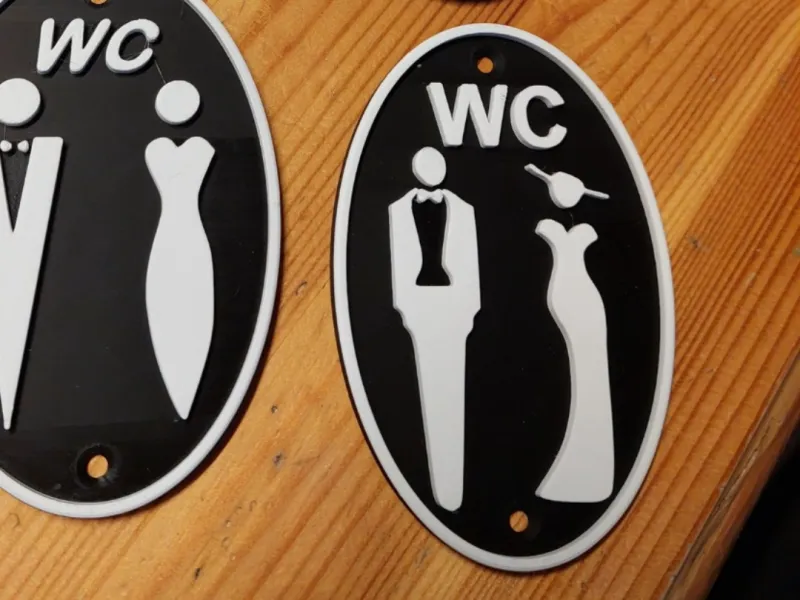 WC Toilet Door Symbol 2