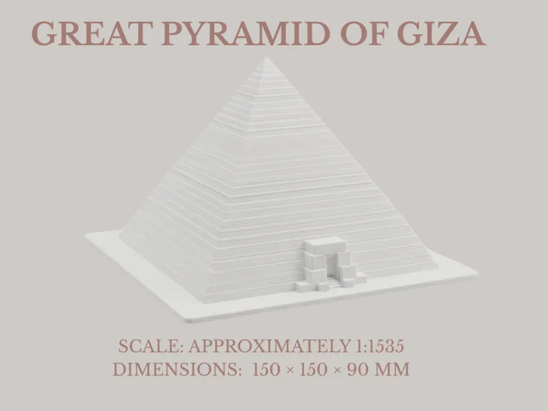 Grote Piramide van Gizeh - 3D-model op schaal 1:1535