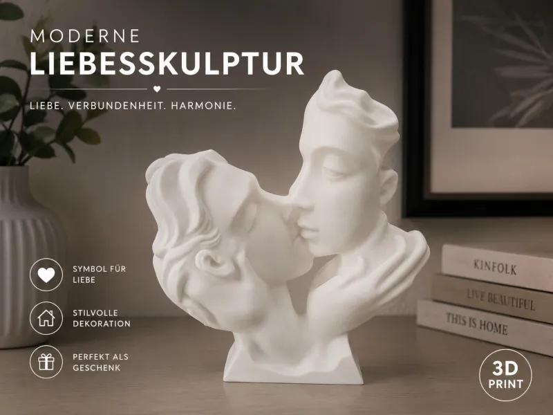 💕 Moderne Liebesskulptur