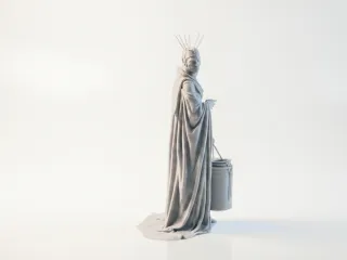 Lady Carrying Mysterious Figure Statue 3D Printable