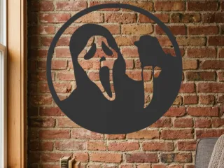 silueta scream circulo