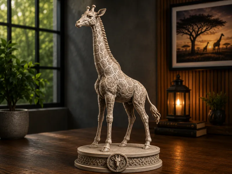 Majestic Giraffe – Ornamental Safari Sculpture