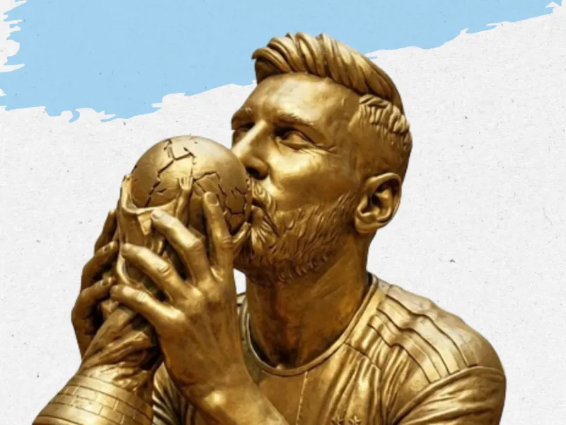 Messi Besando la copa base para modelar detalles