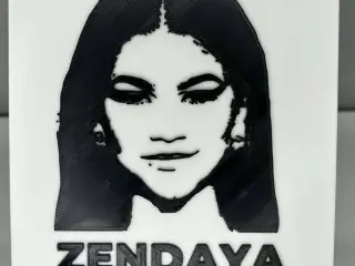 Zendaya svg portrait 150mm tile art