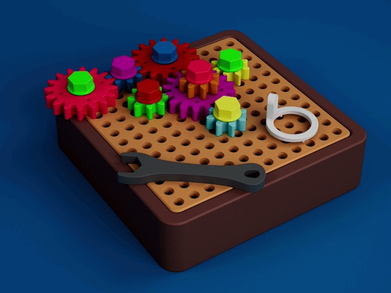 Interaktives Zahnrad-Fidget-Board | MINT-Mechanikspielzeug