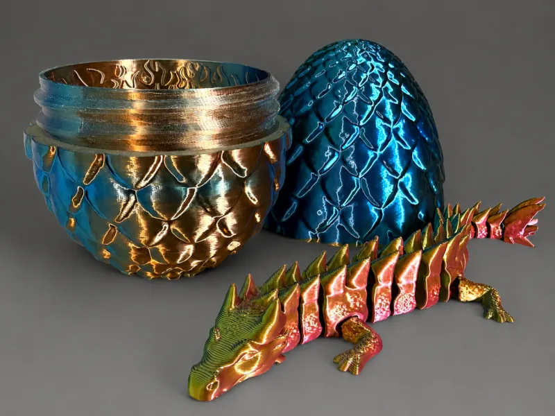 Articulated Dragon + Egg - Two Sizes
