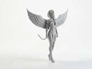 Egyptian Angel Queen Figurine Female Fantasy 3D Printable