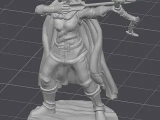 Elf female archer 28mm DnD character
