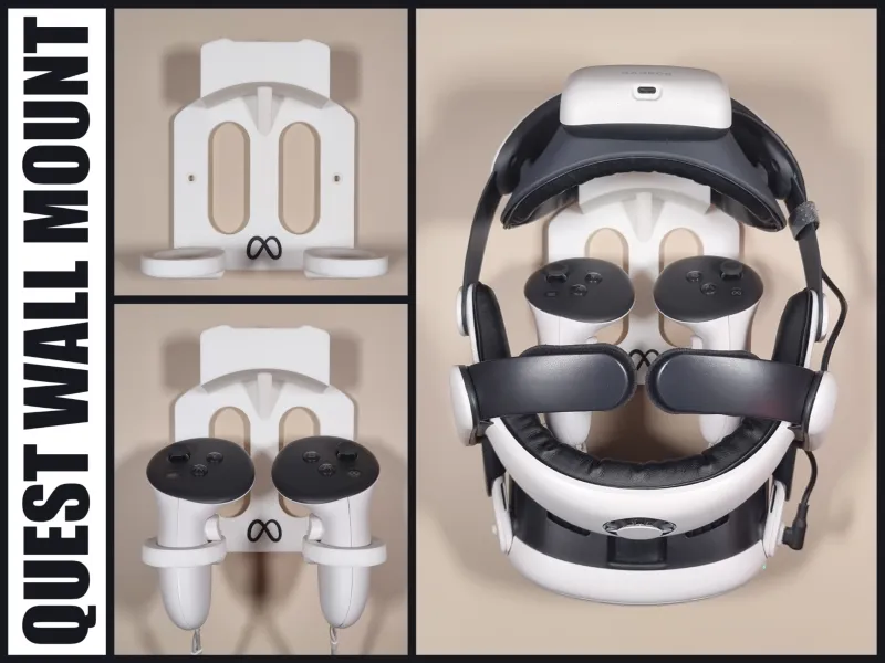 Quest 3 BOBOVR 壁挂支架，VR头显及手柄