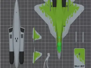 SU 57 model plane