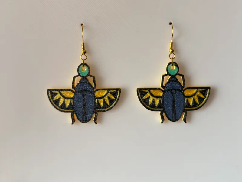 Egyptian - Earrings Scarab God