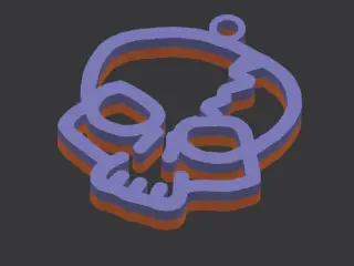 Skull portachiavi