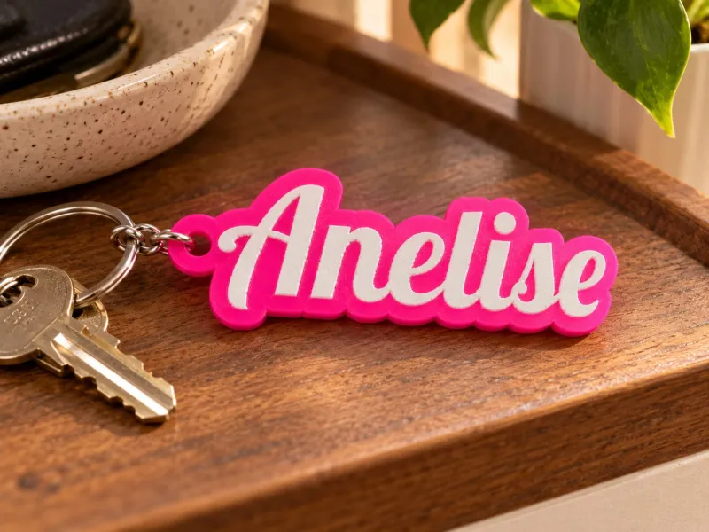 Personalisierter Schlüsselanhänger Name Anelise 3D-Schlüsselanhänger