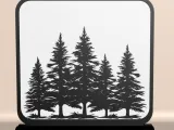 Pine Forest Line Art Decor – 3D Printable Table Decoration-0