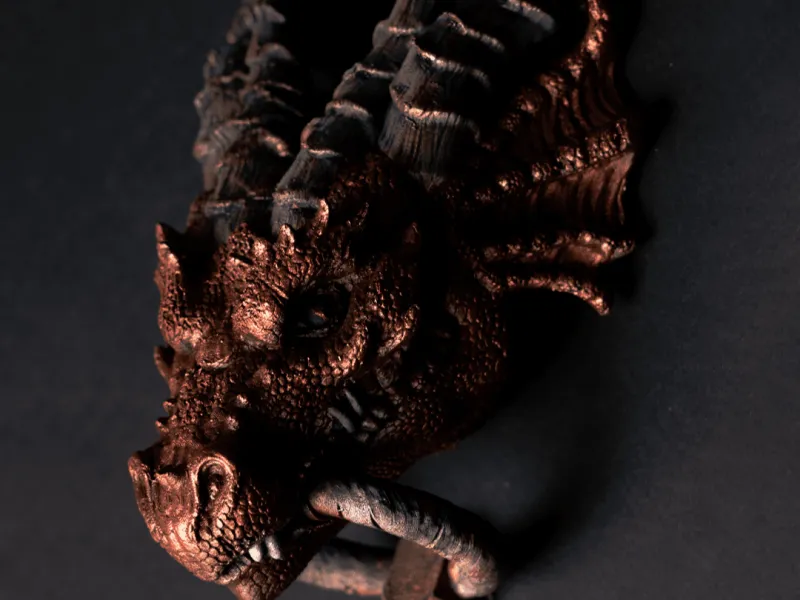Battente per porta a forma di drago