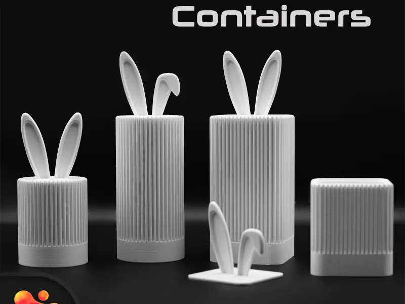 Bunny Ear Containers by Polymeria