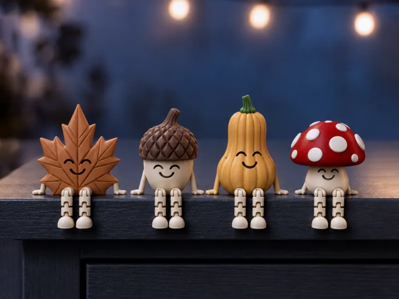 Articulated Autumn Figure Set | 4 Pcs Bundle