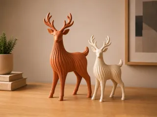 Japandi Deer Sculpture