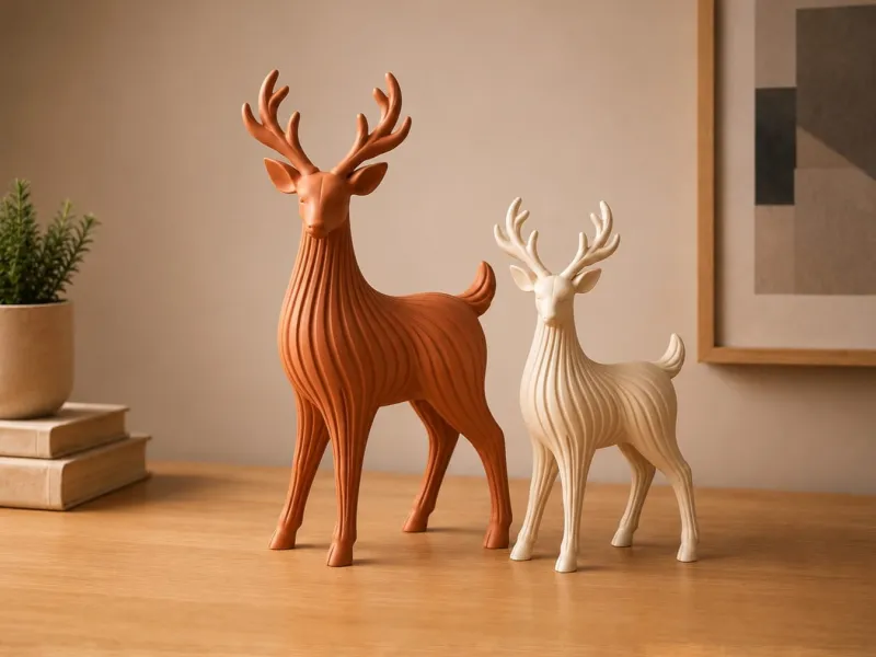 Japandi Deer Sculpture