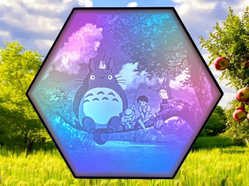 Hexagon Lamp Totoro 001