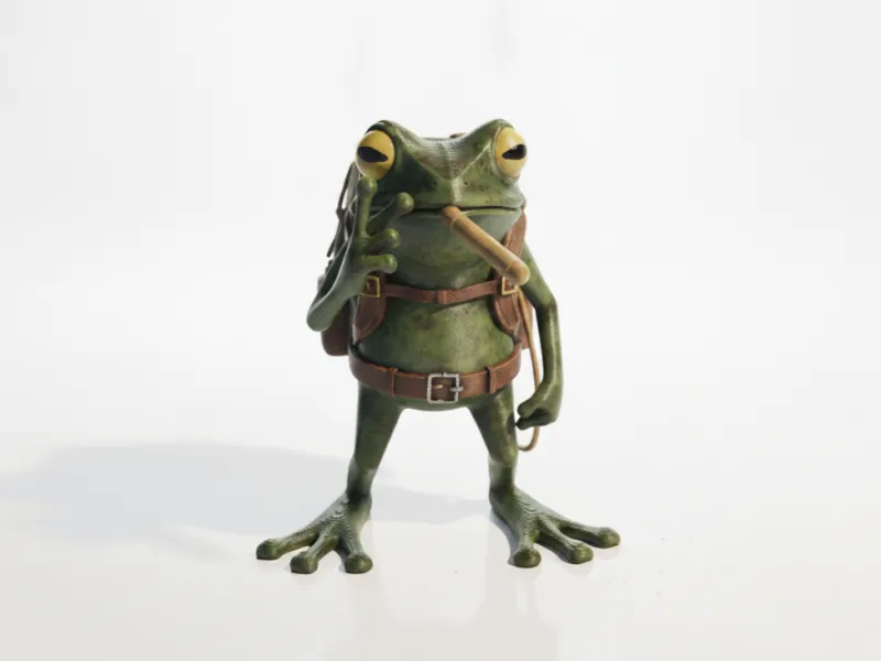 Smoking Frog Figurine Animal 3D Printable