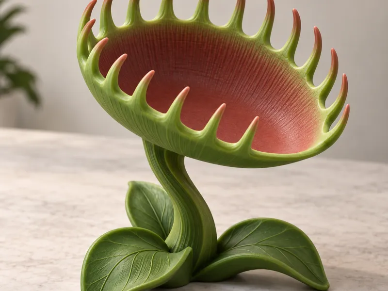 Venus Flytrap Pedestal Bowl - Carnivorous Plant Catchall